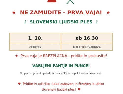 SLOVENSKI LJUDSKI PLES – 1.10.2026
